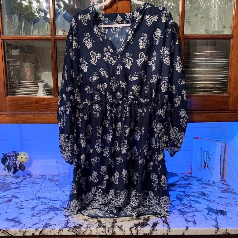 Time to Bloom plus size tie‎ waist dress. Worn 2x